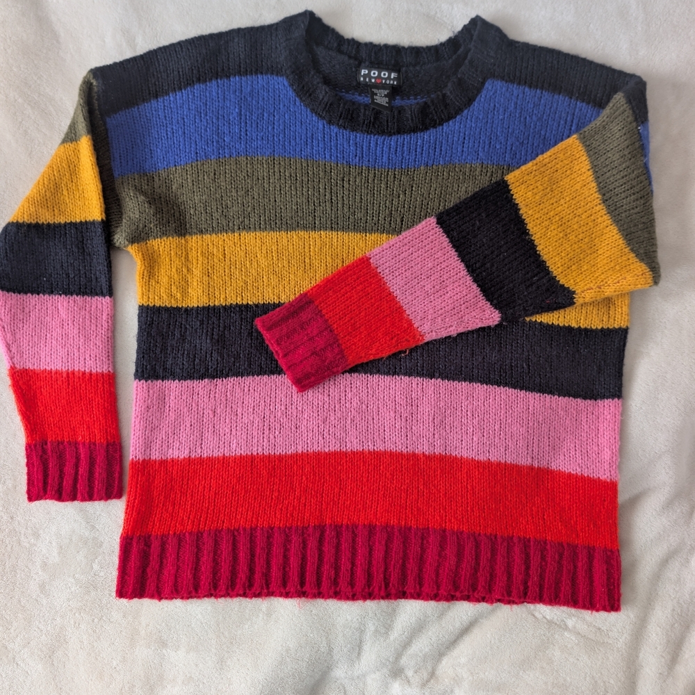 3/$w0 Colorful Knit Striped Sweater